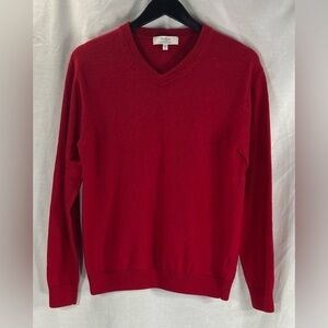 Luxurious Red V-Neck Sweater for Men